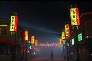 《风起南陵》画面：山坡上被风吹动的连片草浪