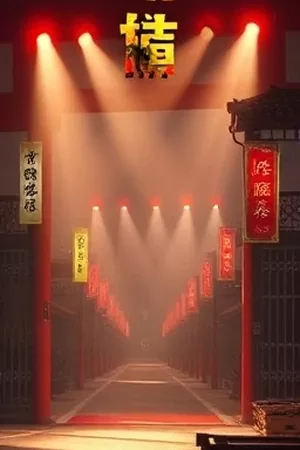 《第七码头》剧照：深夜码头巡查员手持手电的剪影